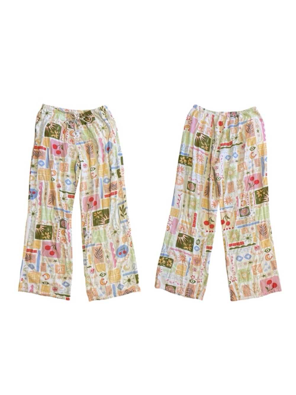 Beautiful Patterned Linen Flowy Pants